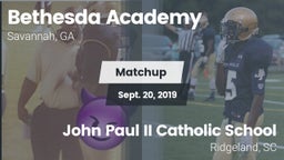 Matchup: Bethesda Academy vs. John Paul II Catholic School 2019
