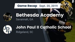 Recap: Bethesda Academy vs. John Paul II Catholic School 2019