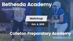 Matchup: Bethesda Academy vs. Colleton Preparatory Academy 2019