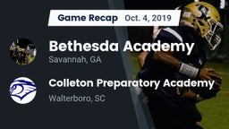 Recap: Bethesda Academy vs. Colleton Preparatory Academy 2019