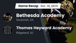 Recap: Bethesda Academy vs. Thomas Heyward Academy  2019