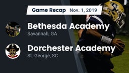 Recap: Bethesda Academy vs. Dorchester Academy  2019