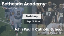 Matchup: Bethesda Academy vs. John Paul II Catholic School 2020