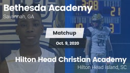 Matchup: Bethesda Academy vs. Hilton Head Christian Academy  2020