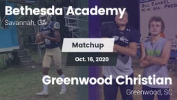 Matchup: Bethesda Academy vs. Greenwood Christian  2020