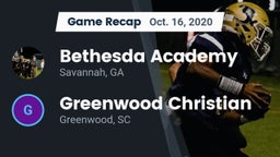 Recap: Bethesda Academy vs. Greenwood Christian  2020