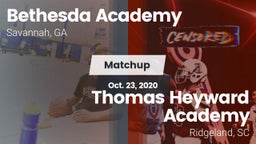 Matchup: Bethesda Academy vs. Thomas Heyward Academy  2020