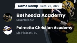 Recap: Bethesda Academy vs. Palmetto Christian Academy  2022
