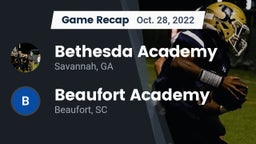 Recap: Bethesda Academy vs. Beaufort Academy 2022