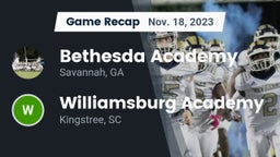 Recap: Bethesda Academy vs. Williamsburg Academy  2023