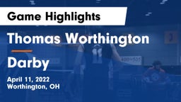 Thomas Worthington  vs Darby  Game Highlights - April 11, 2022