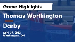 Thomas Worthington  vs Darby  Game Highlights - April 29, 2022