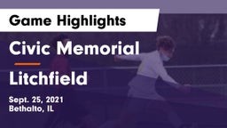 Civic Memorial  vs Litchfield Game Highlights - Sept. 25, 2021