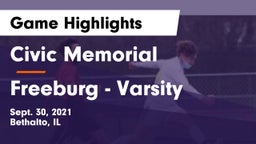 Civic Memorial  vs Freeburg - Varsity Game Highlights - Sept. 30, 2021