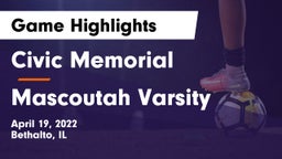 Civic Memorial  vs Mascoutah Varsity Game Highlights - April 19, 2022