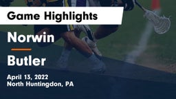 Norwin  vs Butler  Game Highlights - April 13, 2022