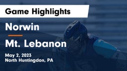 Norwin  vs Mt. Lebanon  Game Highlights - May 2, 2023