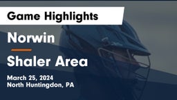 Norwin  vs Shaler Area  Game Highlights - March 25, 2024