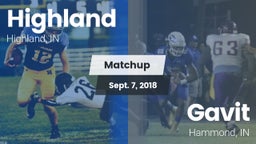 Matchup: Highland  vs. Gavit  2018