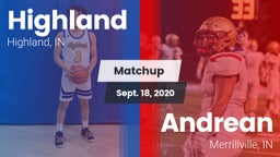 Matchup: Highland  vs. Andrean  2020
