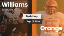 Matchup: Walter M. Williams vs. Orange  2020