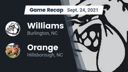 Recap: Williams  vs. Orange  2021