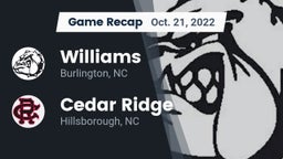 Recap: Williams  vs. Cedar Ridge  2022