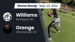 Recap: Williams  vs. Orange  2022