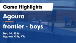 Agoura  vs frontier  - boys Game Highlights - Dec 16, 2016