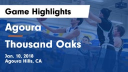 Agoura  vs Thousand Oaks  Game Highlights - Jan. 10, 2018