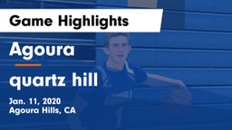 Agoura  vs quartz hill Game Highlights - Jan. 11, 2020