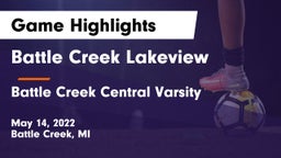 Battle Creek Lakeview  vs Battle Creek Central  Varsity Game Highlights - May 14, 2022
