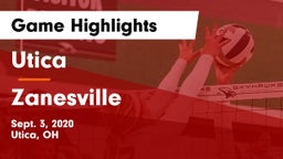 Utica  vs Zanesville  Game Highlights - Sept. 3, 2020