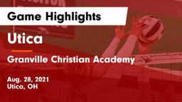 Utica  vs Granville Christian Academy Game Highlights - Aug. 28, 2021