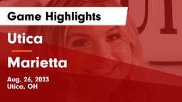 Utica  vs Marietta  Game Highlights - Aug. 26, 2023