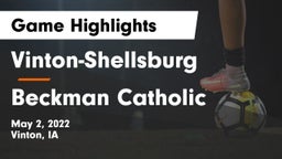 Vinton-Shellsburg  vs Beckman Catholic  Game Highlights - May 2, 2022