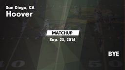 Matchup: Hoover  vs. BYE 2016