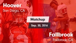 Matchup: Hoover  vs. Fallbrook  2016