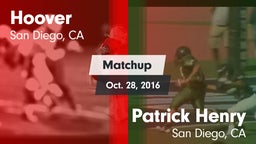 Matchup: Hoover  vs. Patrick Henry  2016