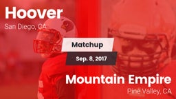 Matchup: Hoover  vs. Mountain Empire  2017