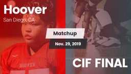 Matchup: Hoover  vs. CIF FINAL 2019
