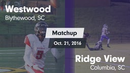 Matchup: Westwood vs. Ridge View  2016