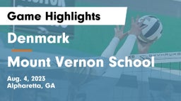 Denmark  vs Mount Vernon School Game Highlights - Aug. 4, 2023
