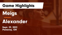 Meigs  vs Alexander  Game Highlights - Sept. 29, 2022