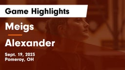 Meigs  vs Alexander  Game Highlights - Sept. 19, 2023