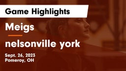 Meigs  vs nelsonville york Game Highlights - Sept. 26, 2023