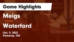 Meigs  vs Waterford  Game Highlights - Oct. 9, 2023