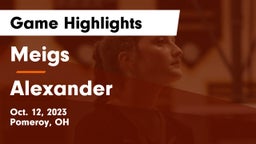 Meigs  vs Alexander  Game Highlights - Oct. 12, 2023
