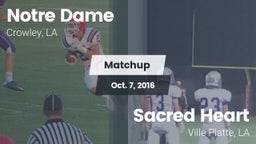 Matchup: Notre Dame High vs. Sacred Heart  2016