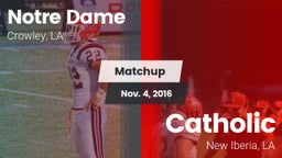 Matchup: Notre Dame High vs. Catholic  2016